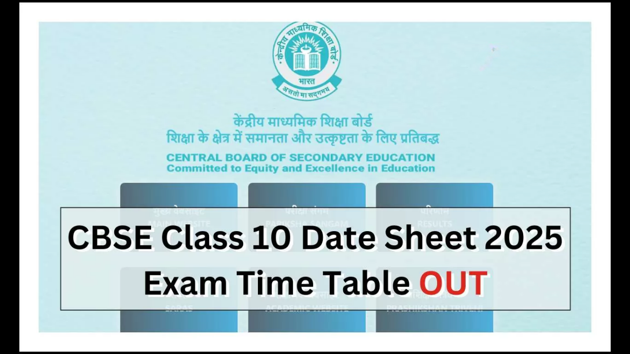 CBSE 10th Date Sheet 2025